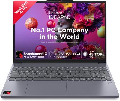 Lenovo IdeaPad Slim 3 with 1Yr ADP Snapdragon X - (16 GB/1 TB SSD/Windows 11 Home) 15Q8X10 Thin and Light Laptop
