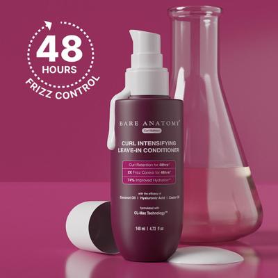 BARE ANATOMY Curl Intensifying Leave In Conditioner Cream | Deeply Conditions Hair