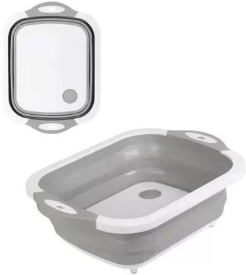 BSVR Premium Cutting Board/Washing Bowl,Fruit Vegetable Basket 57 Silicone, Plastic Cutting Board