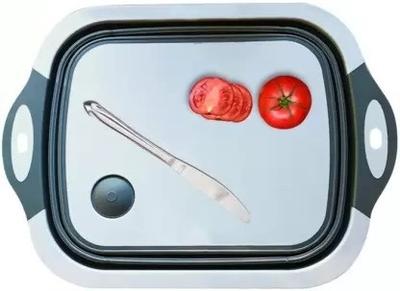 BSVR Premium Cutting Board/Washing Bowl,Fruit Vegetable Basket 49 Silicone, Plastic Cutting Board