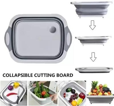 NKPR Premium Chopping Board/Washing Bowl,Fruit Vegetable Basket _93 Silicone, Plastic Cutting Board