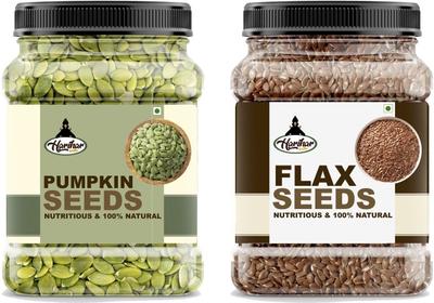 HARIHARKRIDHA Organic Raw Pumpkin & Flax Seed Weight Loss Seeds Pumpkin Seeds, Flax Seeds Pumpkin Seeds, Brown Flax Seeds