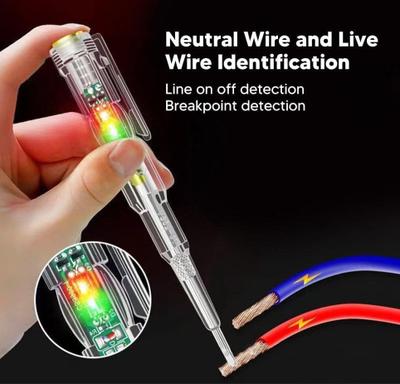 HouseOfCommon Voltage Tester AC 24-250V Contact Electrical Detector Slotted Screwdriver Tester Electronic Components Electronic Hobby Kit
