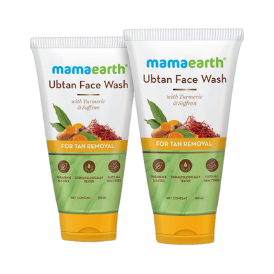 Mamaearth Ubtan Natural  with Turmeric & Saffron (Pack of 2) Face Wash