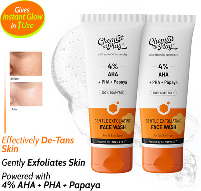 Chemist at Play Gentle Exfoliating  - Instant Glow, Gently Exfoliates and Fades Tan Face Wash