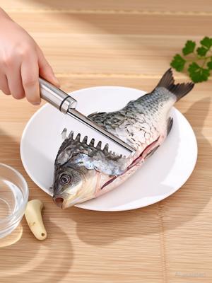SALUANA Kitchen Gadget Cleaning Skin Scraper Stainless Steel Fishing Cocina Tool Fish Scaler