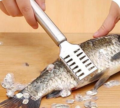 UK Enterprise Kitchen Gadget Cleaning Fish Skin Scraper Stainless Steel Fish Scales Fishing Cocina Tool Fish Scaler Fish Scaler