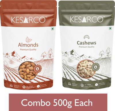 KESARCO Cashews & Almonds Combo | 1kg combo | Premium Dry Fruits combo Combo
