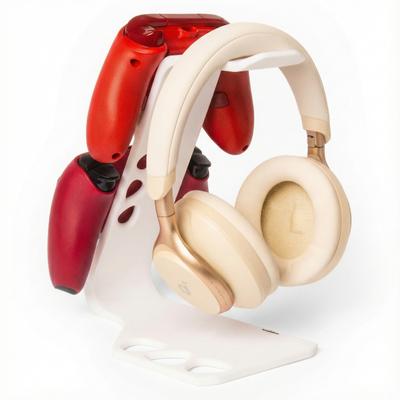 wublue Vint Headphone Dual Controller Stand Universal Gaming Headset Controller Holder Gaming Accessory Kit