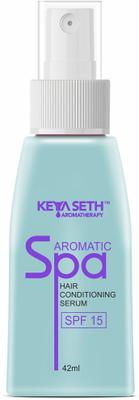 KEYA SETH AROMATHERAPY Aromatic Spa Hair Conditions Serum SPF 15-for Dry, Rough Hair for 24-hour Frizz-free Sun Protection & Manageable Hair with Pure Essential Oil & Geranium