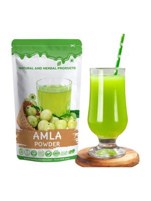 NATURAL AND HERBAL PRODUCTS Amla Powder For Drink | Hair Growth | Body & Skin | Drinking | Juice | Edible