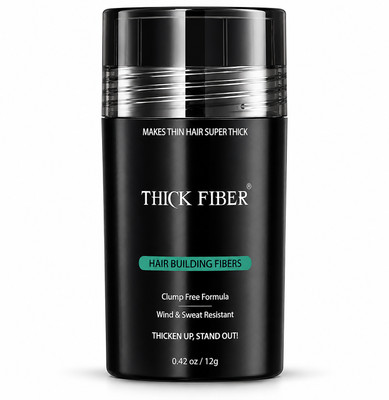 THICK FIBER Hair Building Fibers (BLACK) For Thinning Hair & Bald spots Hair Loss Concealer in seconds Hair Volumizer Hair Volumizer For Men & Women