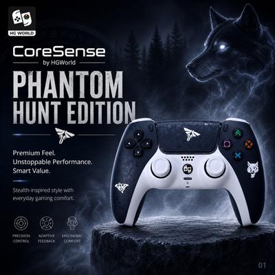 HG WORLD CoreSense Wireless Gaming Controller for PlayStation 5, Dual Vibration Touchpad Joystick