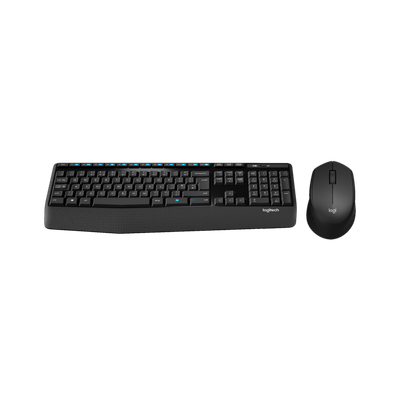 Logitech MK345/Wireless Compact,Win Mac,Desktop,Tablet,Smartphone,LaptopCompatible Wireless Standard Laptop Keyboard Compatible with Desktop, Laptop, Tablet, iPad, Mac with High-Precision Optical Mouse, 2.4GHz Lag-Free Wireless, 12-inch Tablet & Smartphone Slot, Ergonomic Wrist Palm Rest