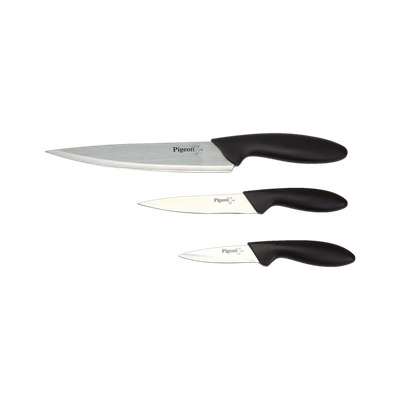 Pigeon 3 Pc Stainless Steel Knife Set Shears