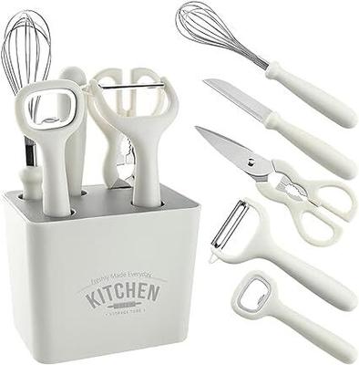 KitchExpo 6 Piece Kitchen Gadgets Set,Kitchen Scissors,Kitchen Utensils Set Analog Kitchen Timer