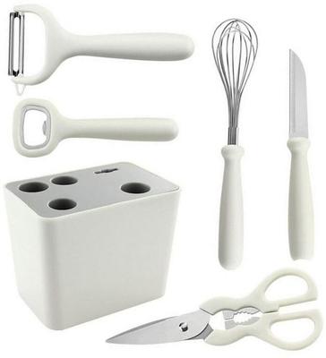 NIYAMKAY 6-Piece Kitchen Gadgets Set with Anti-Slip Handles and Stylish Holder Analog Kitchen Timer
