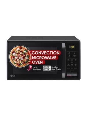 LG 21 L Black, Auto Cook Menu, Defrost, Stainless Steel Cavity, Heathplus menu, Indian Cuisine, Tandoor Se, Paneer/Curd, Steam Clean & Quartz Heater) Convection Microwave Oven