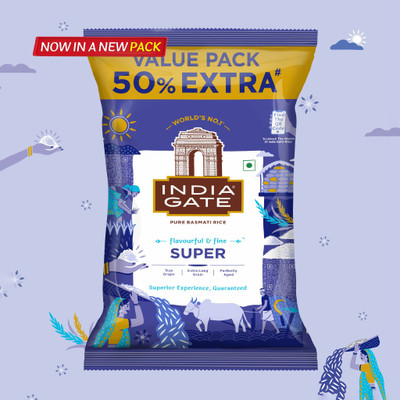 INDIA GATE Perfectly Aged Basmati Rice (Long Grain, Polished)