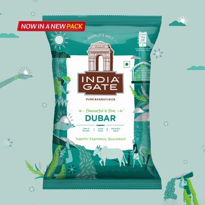 INDIA GATE Flavourful & Fine Dubar Basmati Rice (Long Grain, Polished)