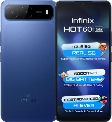 Infinix HOT 60i 5G (Shadow Blue, 128 GB)