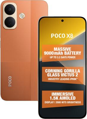 POCO X8 5G (Fiery Orange, 128 GB)