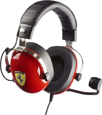 THRUSTMASTER T Racing Scuderia Ferrari Edition Gaming Headphone with Mic, 3.3mm Wired Headset Gaming Accessory Kit