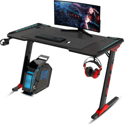 War Hammer Kratos RGB Gaming Desk with Controller, Carbon Fiber,for PC Gaming Engineered Wood Office Table