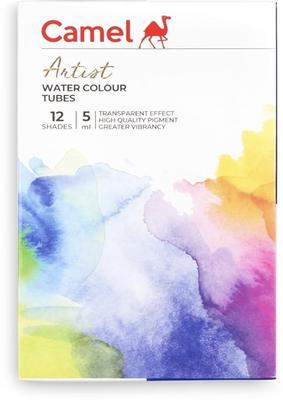 Camlin 1304731 - CAM ARTIST WATER COLOUR TUBES 12 SHADES 5ML