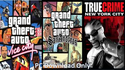 Vice City, Sanandreas, True Crime Total Three Game Combo (Offline Only) (No DVD) (Regular)
