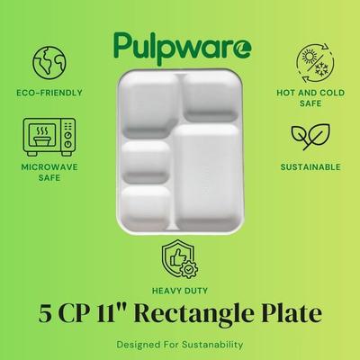PULPWARE 5 Compartment Plate PACK 25 Dinner Plate