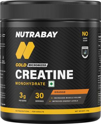 Nutrabay Gold Micronized Creatine Monohydrate, Pre/Post Workout, Flavoured Amino Acid Creatine