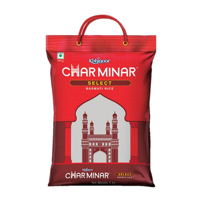 KOHINOOR Charminar Select Basmati Rice, Value Basmati Rice (Full Grain, Polished)