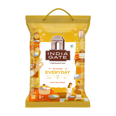 INDIA GATE All Rounder Everyday Basmati Rice (Medium Grain, Polished)