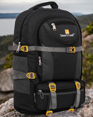 Smartlook Expandable Travel Outdoor Sport Camping Hiking Trekking Bag Rucksack - 60 LBLACK Rucksack - 60 L
