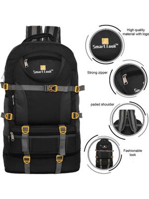 Style look Travel Backpack for Sport Camping Hiking Trekking Bag Rucksack - 60 L (BLACK) Rucksack - 60 L