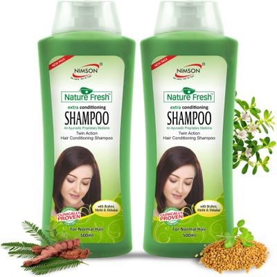 Nimson Nature Fresh Shampoo With Brahmi & Methi For Improves Hair Fall & Damage Hair