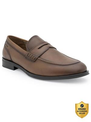 RED TAPE Loafers for Men | Real Leather Shoes with Low-cut Pattern Loafers For Men
