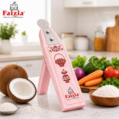 faizia Handcrafted Coconut Scraper Traditional Thengathuruvi (Random Colour, Pack of 1) Coconut Grater & Slicer