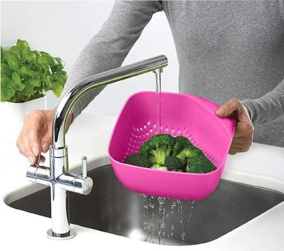 TRUE INDIAN Plastic Strainer & Colander, Rice, Fruits & Vegetable Strainer, Noodles & Pasta Strainer