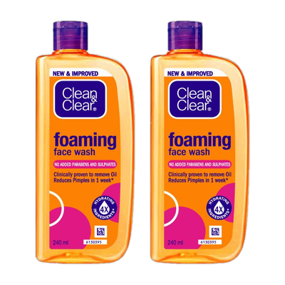 Clean & Clear Foaming 480ml| Clinically proven| Pimple & Acne removal Face Wash