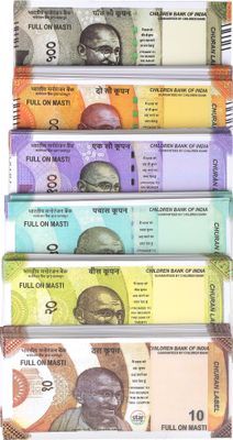 BBS DEAL (10*6=60 note )Playful Currency Set: -Piece Indian Money Notes for Kids Fake Note nakli notes…