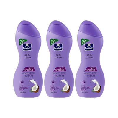 Parachute Advansed Deep Nourish Body Lotion, With Pure Coconut Milk, 72h Moisturization 250ml x 3