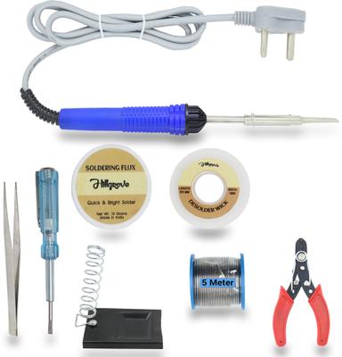 Hillgrove Electric Gadget 8in1 New Mobile Soldering Iron Equipment Tool Machine Combo Kit Set with Flux Paste and Wire 25 W Simple