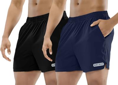 SPOWEARY Printed Men Black, Blue Gym Shorts