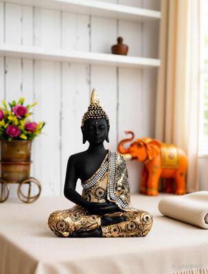 ArtofDot Meditating Buddha Statue For Home Decor Idol/Showpiece Decorative Showpiece - 26 cm