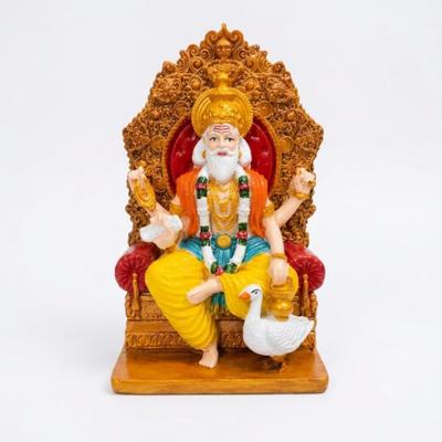 VM Creation Lord Vishwakarma Ji Idol Decorative Showpiece Statue for Home Office Temple Decorative Showpiece - 9.3 cm