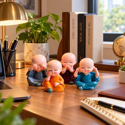 SBBCO Sacred Little Monk Set Decorative Showpiece - 4.4 cm