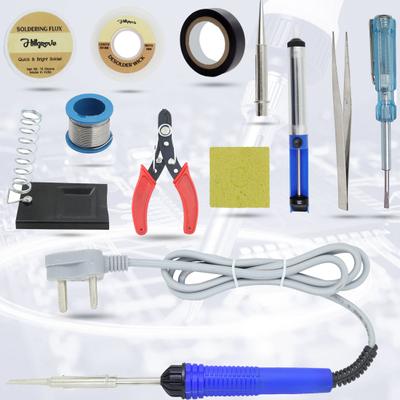 Hillgrove Electronic Repairing 12in1 Mobile Soldering and Desoldering Equipment Tool Machine Combo Kit Set with Flux Paste and Wire 25 W Simple