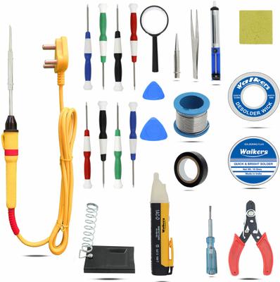 Walkers WKCB49M1 24Pcs Basic 25W Soldering Iron Machine Combo Kit with Voltage Tester 25 W Simple